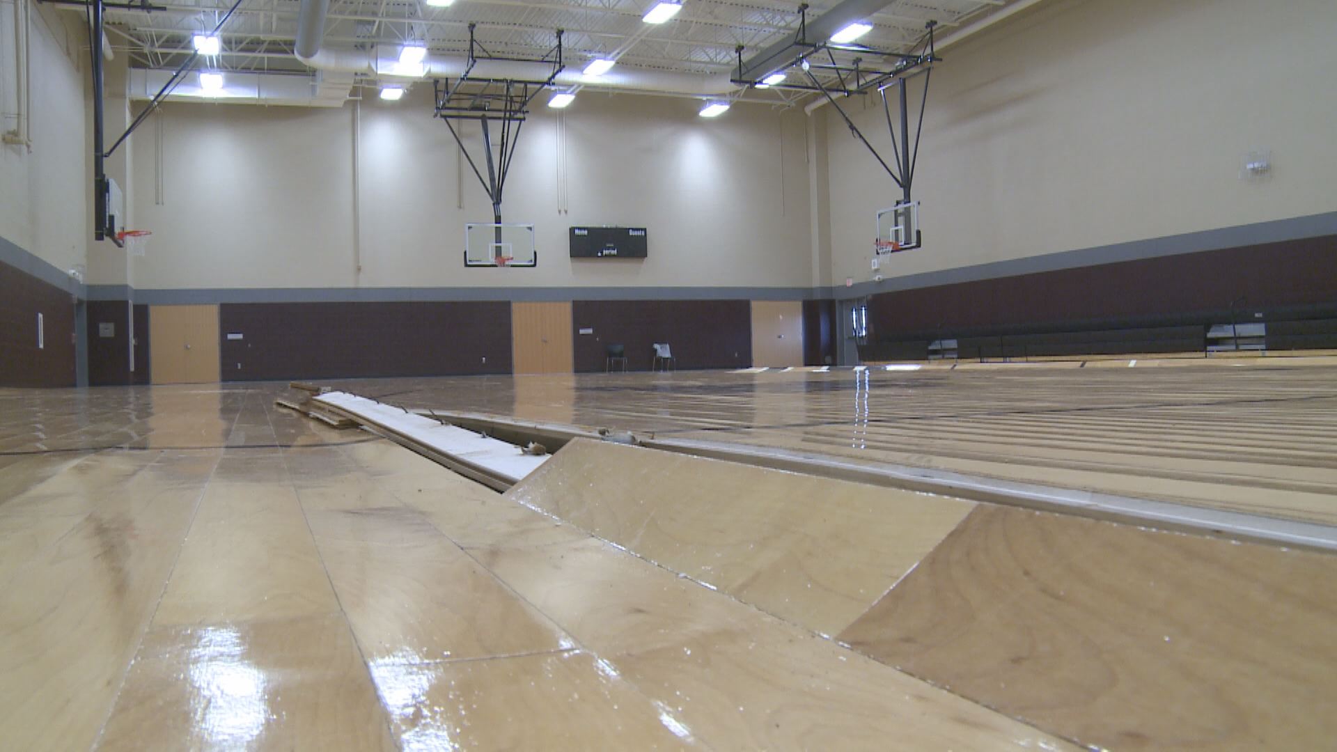 Gym floor at new Alcoa High ruined after pipe burst